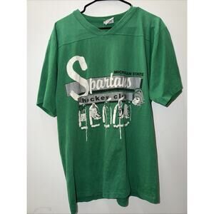 Vinatage SPA Michigan State Spartan Hockey Club MSU Shirt M